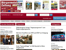 Tablet Screenshot of buergermeisterzeitung.at